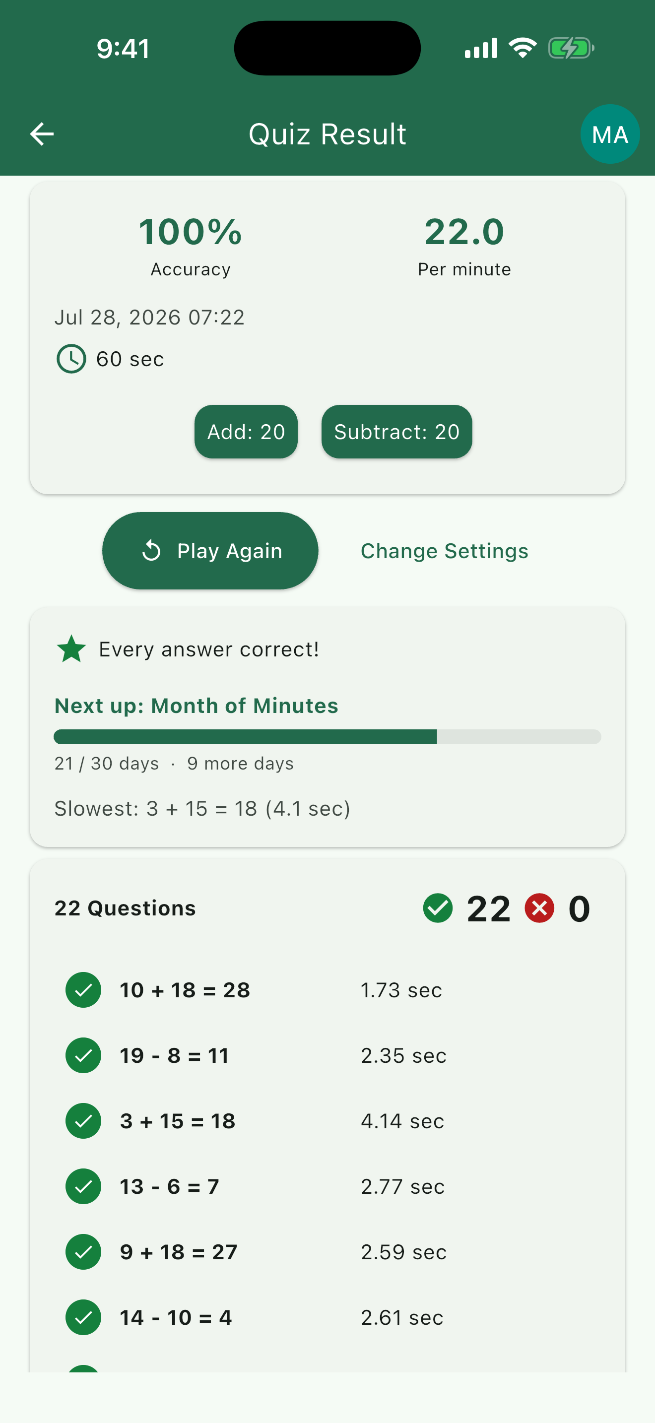 Math Minute - Exactly what they missed