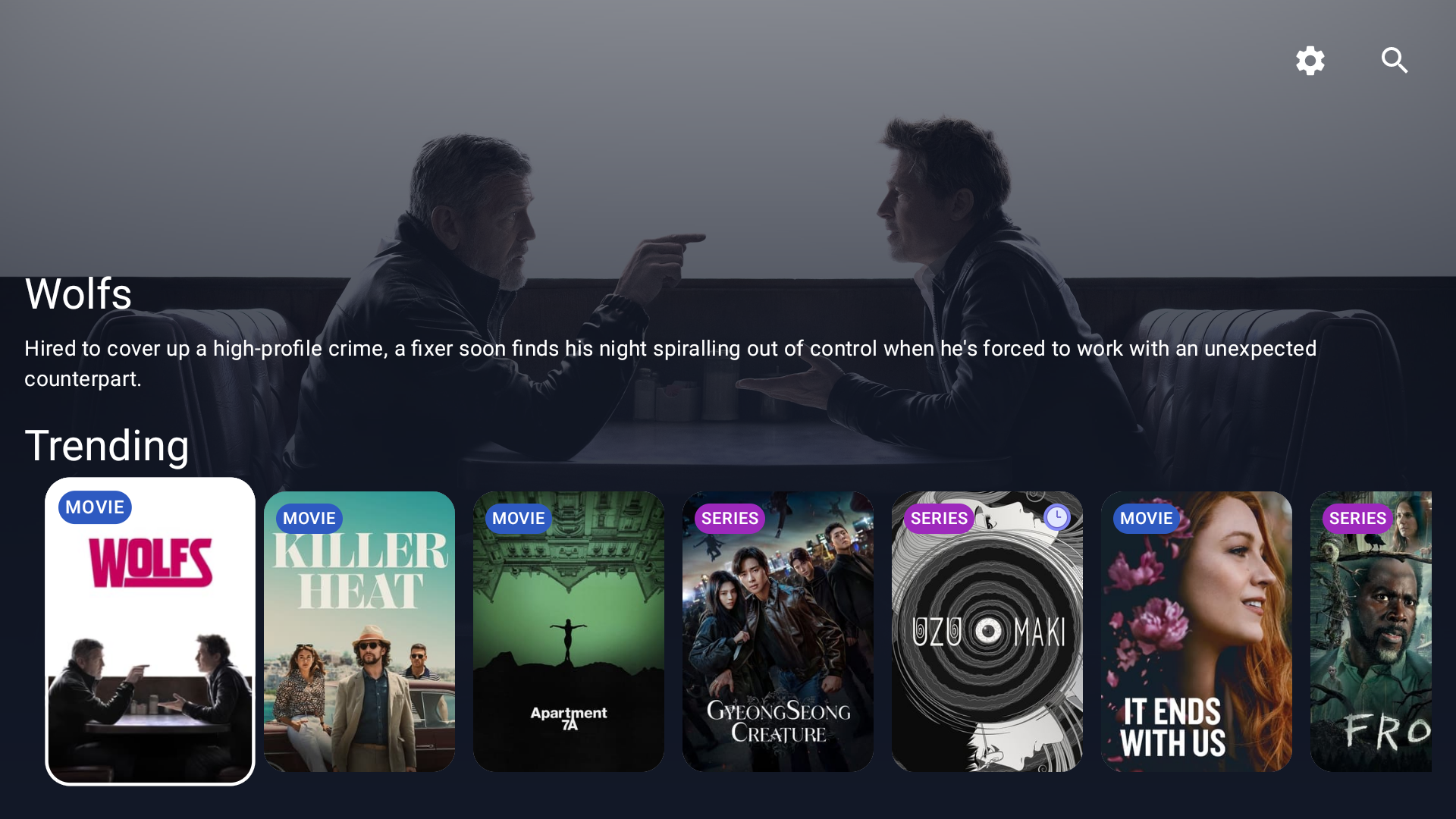 Trending screen