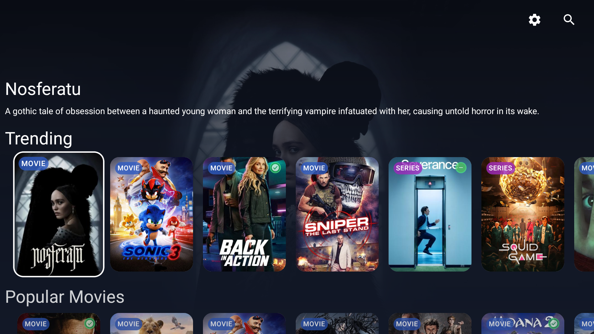 Trending screen